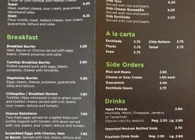 Salsa's Taqueria menu