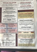 Tizley's Europub menu