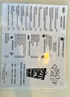 Dino's Grill menu