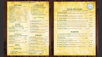 Las Palmas Mexican menu