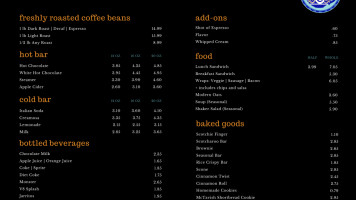 Cantabria Coffee Co menu