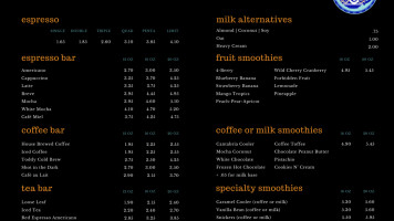 Cantabria Coffee Co menu