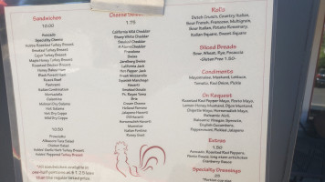 Domenico's Delicatessen And Cafe menu