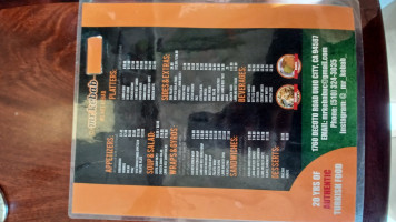 Mr. Kebab menu