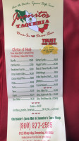 Juanito's Taqueria menu