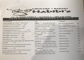 Habibi's International Market Deli menu