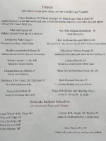 Dockside menu