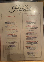 The Hobnob menu