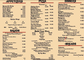 Pisa Pizza menu