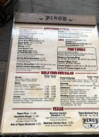 Pino's Pizza menu