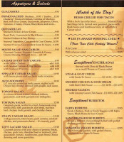 San Carlos menu