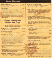 San Carlos menu