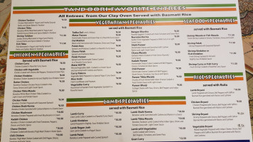 Tandoori Grill menu