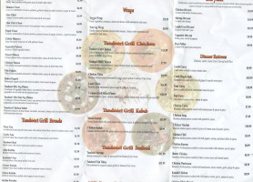 Tandoori Grill menu