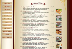 Pho Sure menu