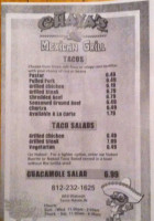 Chava’s Mexican Grill menu