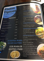 Pupuseria Gladys menu