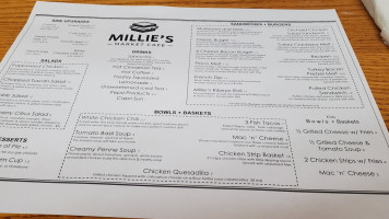 Millie's Market Cafe menu