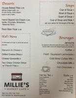 Millie's Market Cafe menu