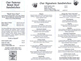 Jon's Roast Beef Deli menu