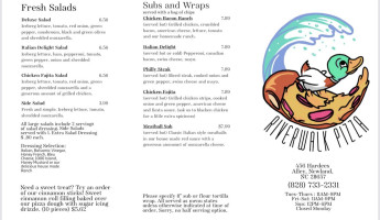 River Walk Pizza menu