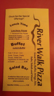 River Walk Pizza menu