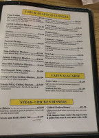 Wally’s Park Road Grill menu