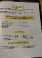 Wally’s Park Road Grill menu