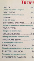 Golden Buddha menu