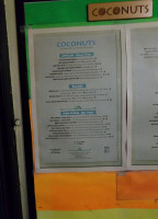 Coconuts Caribbean Restaurant Bar menu