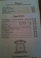 Helm Street Inn menu