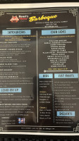 Henris Hotts Barbeque menu