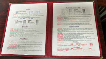 Singha Thai Cuisine menu