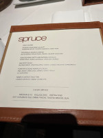 Spruce menu