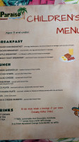 El Paraiso Mexican menu