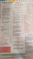 El Paraiso Mexican menu