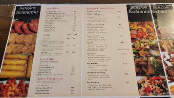 Bangkok menu