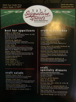 Signature Sports Bar Restaurant menu