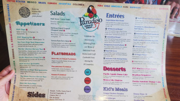 Paradiso 37 menu