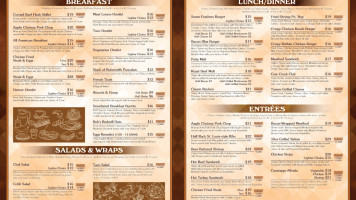 Cow Creek menu