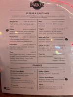 Parky's Tavern menu