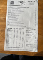 Kamikaze Sushi Cuisine menu