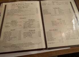 D Plus K Hickory House menu