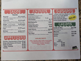 Rudy's Burritos menu