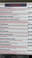 Taqueria Árbol Del Tule menu