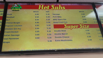 Jreck Subs menu