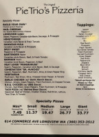 Pietrio's Pizzeria menu