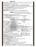 Black Forest Inn menu