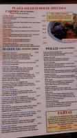 Plaza Jalisco menu