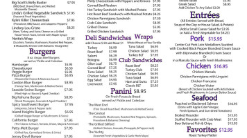 Corner Deli Cafe Island Heights menu